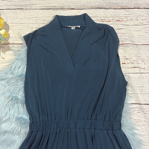 Of Mercer Teal Park Place Swing Mini Dress - Picture 9 of 10